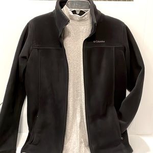 Columbia Jacket Black Fleece Full Zip Front Youth Boy/ Girls size XL 16